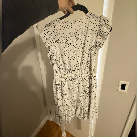White Polkadot Mini Dress. New without tags! - Picture 2 of 3